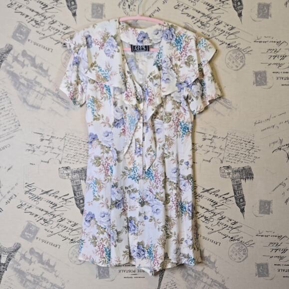 Vintage -City Triangles Floral Romper size 9 - Picture 2 of 7